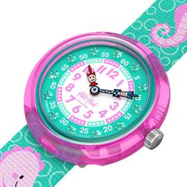 Flik Flak FBNP256 Kinderuhr für Mädchen Bubbly Seahorse