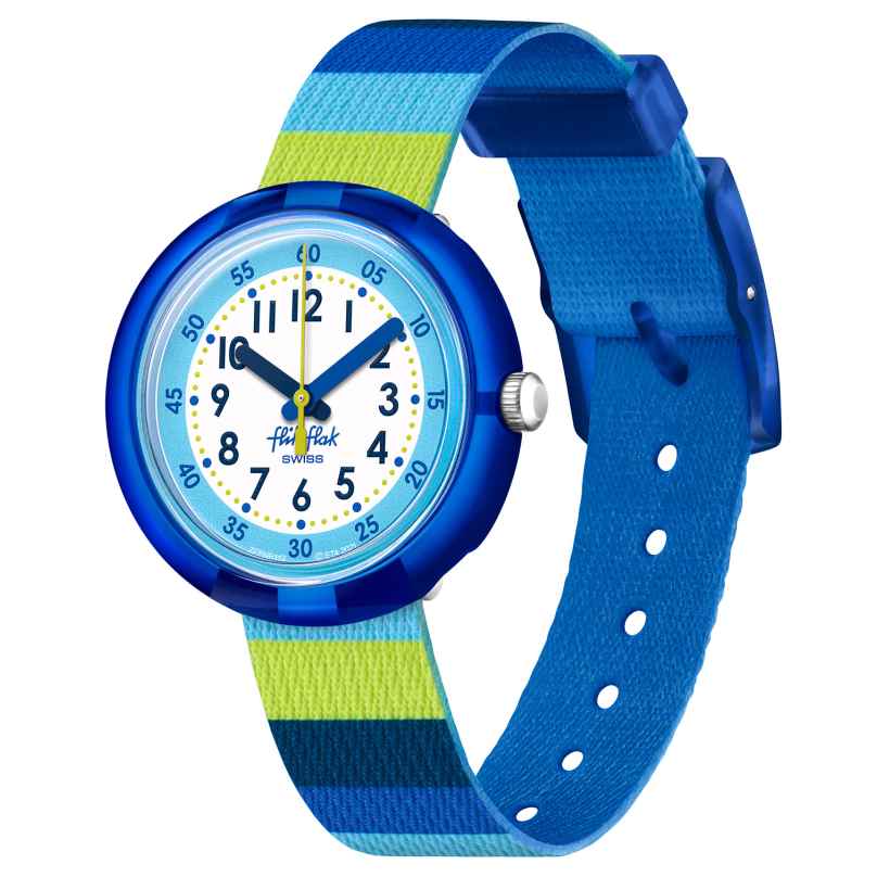 Flik Flak FPNP112 Children's Wristwatch Stripy Blue 7610522866058