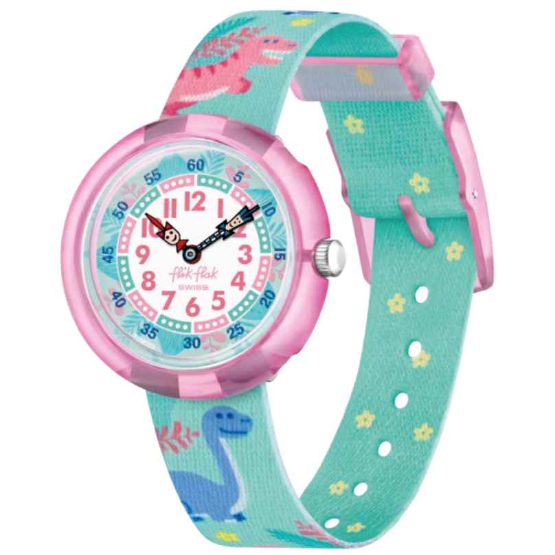 Flik Flak FBNP212 Swiss Made Uhr für Kinder Dino Party 7610522871328