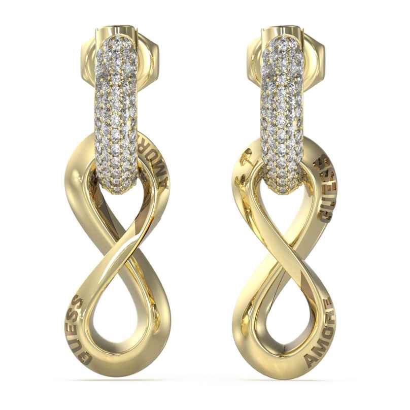 Guess JUBE05051JWYG Damen-Ohrringe Ohrhänger Infinity Gold Tone 7620837552683