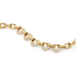 Guess JUBB05014JWYG Damen-Armband Multi Pavée Hearts Goldfarben