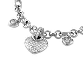 Guess JUBB05211JWRHL Damen-Armband Multi Heart Pavée 22 cm