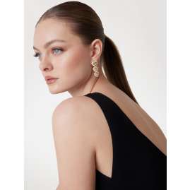Guess JUBE05013JWYG Damen-Ohrringe Ohrhänger Herz Pavée Goldfarben
