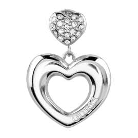 Guess JUBE05209JWRH Damen-Ohrringe Ohrhänger Herz Pavée