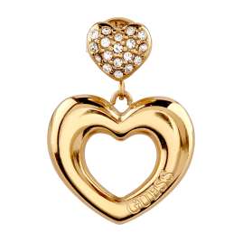 Guess JUBE05209JWYG Damen-Ohrringe Ohrhänger Herz Pavée Goldfarben