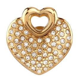 Guess JUBE05213JWYG Damen-Ohrringe Ohrstecker Herz Goldfarben