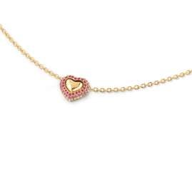 Guess JUBN05007JWYGPK Damen-Halskette mit Herz Goldfarben