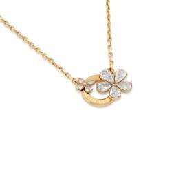 Guess JUBN05102JWYG Damen-Kette Lily Flowers Circle Goldfarben