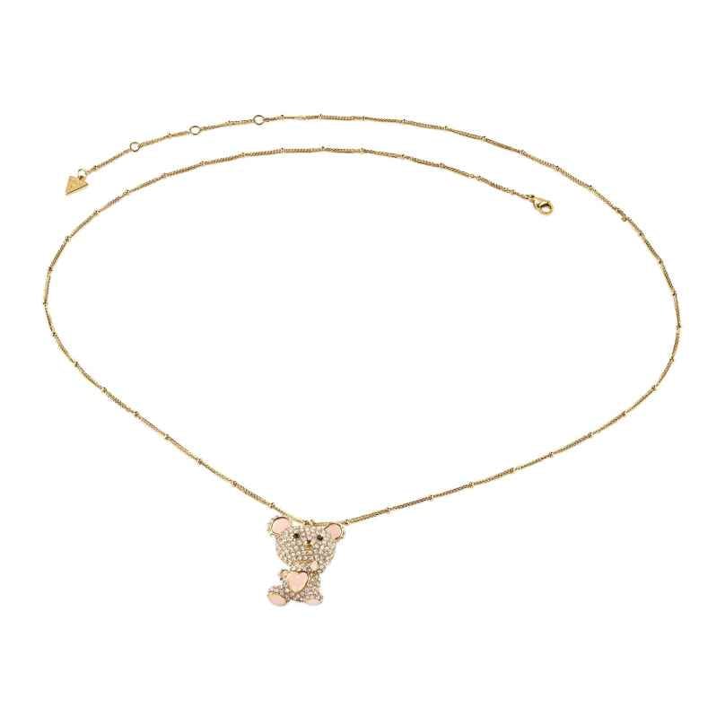 Guess JUBN05139JWYG Damen-Kette Teddybär Goldfarben 7628907236808