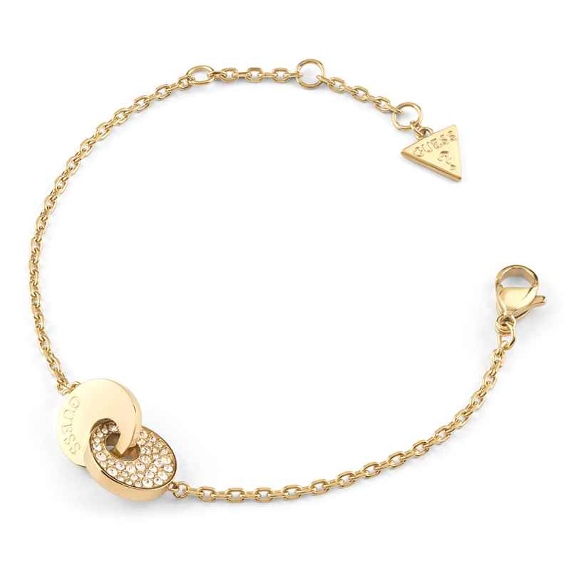 Guess JUBB05220JWYGS Damenarmband Two Links Pavée Goldfarben S 7628907236204
