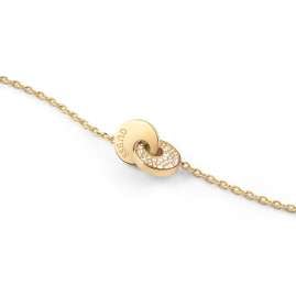 Guess JUBB05220JWYGS Damenarmband Two Links Pavée Goldfarben S