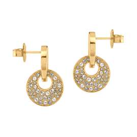Guess JUBE05221JWYG Damen-Ohrringe Two Links Pavée Goldfarben