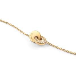 Guess JUBN05219JWYG Damen-Kette Two Links Pavée Goldfarben