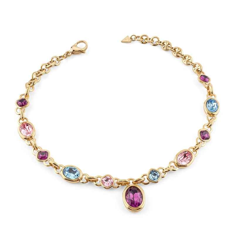 Guess JUBN05310JWYGMCT/U Damen-Kette Multi Crystals Goldfarben 7621235399122