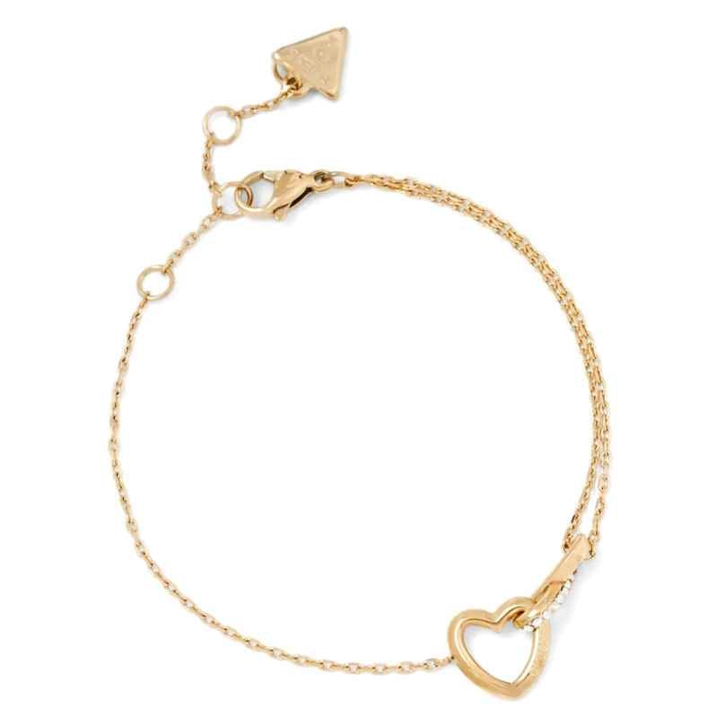 Guess JUBB05531JWYGS Women's Bracelet Infinity Heart Gold Tone S 7621235404956