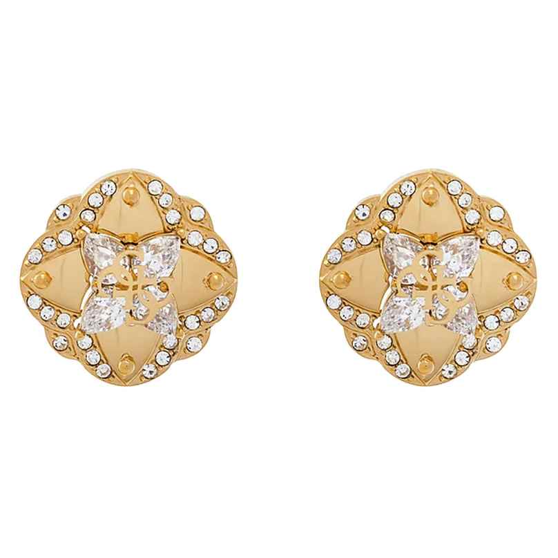 Guess JUBE05504JWYGT/U Damen-Ohrringe Ohrstecker Leaf Goldfarben 7621235404093