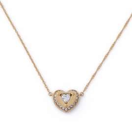 Guess JUBN05549JWYGT/U Damen-Kette Herz Goldfarben