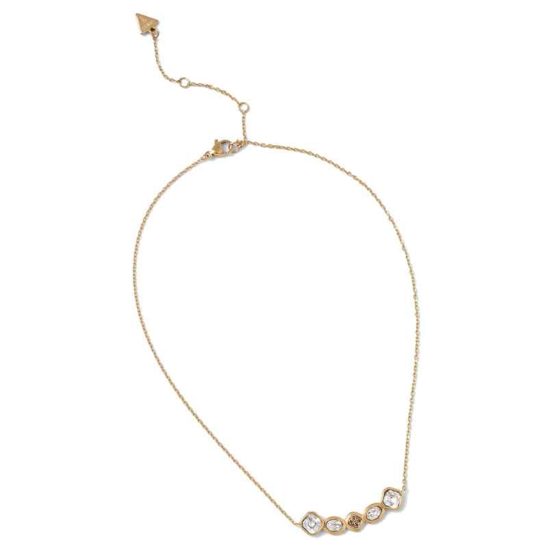 Guess JUBN05569JWYGT/U Women's Necklace 4G Multi Crystals Gold Tone 7621235406332