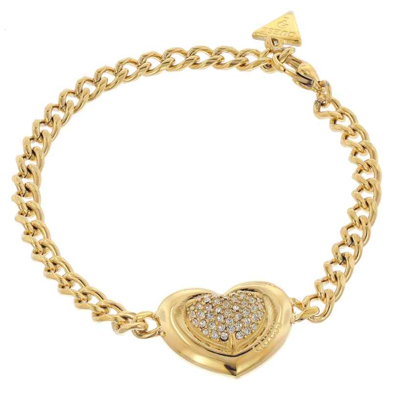 Guess JUBB05456JWYGS Damen-Armband Herz Pave Goldfarben S 7621235402815