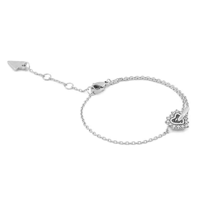 Guess JUBB05534JWRHS Damen-Armband Infinity Herz Kristall S 7621235405205