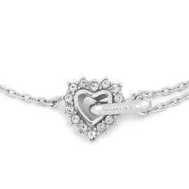 Guess JUBB05534JWRHS Damen-Armband Infinity Herz Kristall S