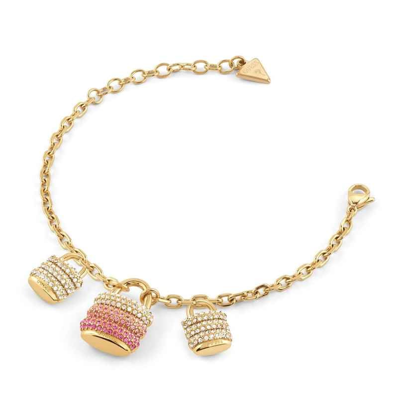 Guess JUBB05404JWYGPKS Damenarmband Padlock Charms Goldfarben S 7621235401580