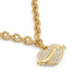 Guess JUBB05476YGS Women's Bracelet Heart Crystal Gold Tone S