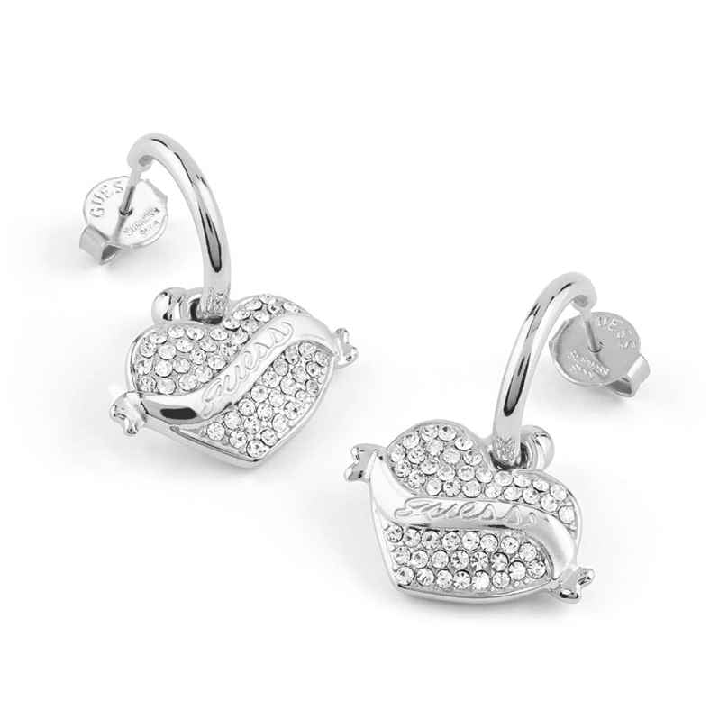Guess JUBE05477JWRHT/U Women's Hoop Earrings Heart 7621235403539