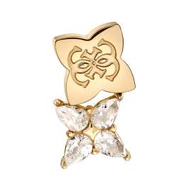 Guess JUBE05511JWYGT/U Damen-Ohrringe Ohrstecker Double Leaf Goldfarben