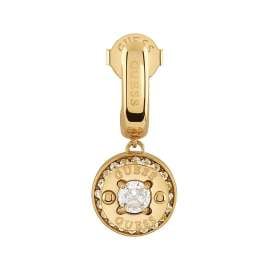 Guess JUBE05558JWYGT/U Damen-Ohrringe Coin Pave Anhänger Goldfarben