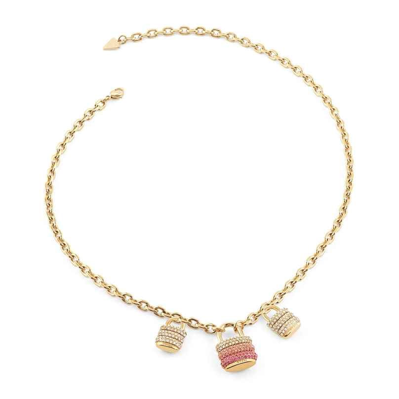 Guess JUBN05403JWYGPKT/U Women's Necklace Pavée Padlock Gold Tone 7621235401573