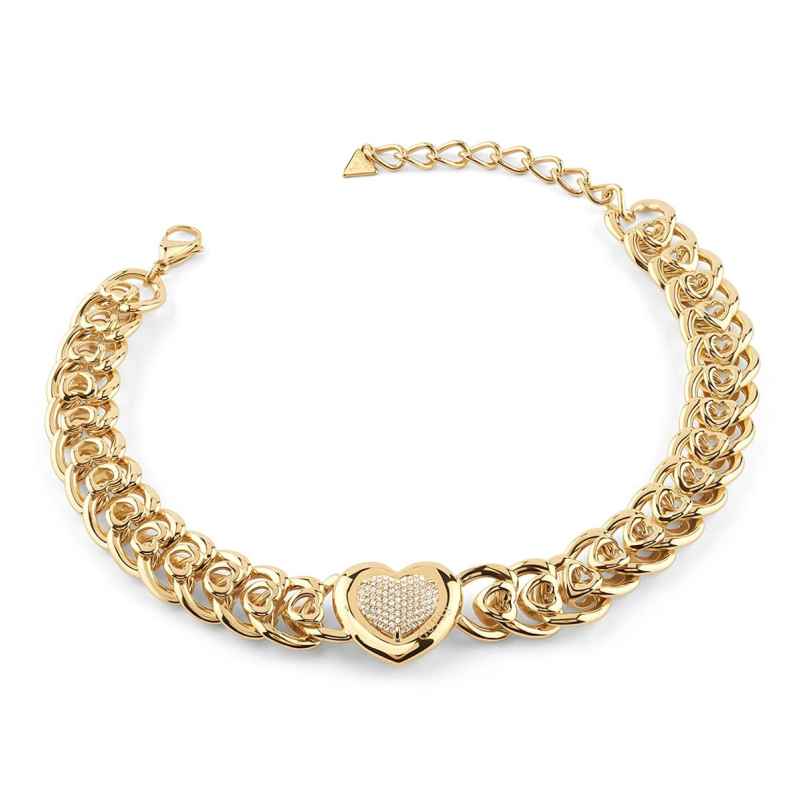 Guess JUBN05453JWYGT/U Women's Necklace Multi Heart Gold Tone 7621235402778