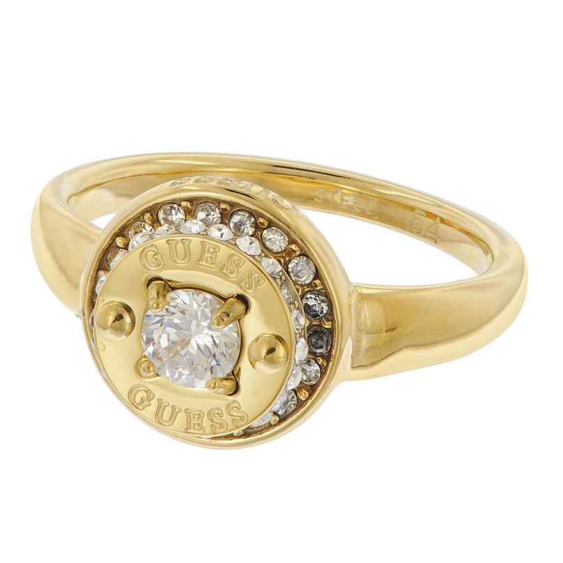 Guess JUBR05556JWYG Damenring Coin Pave Goldfarben