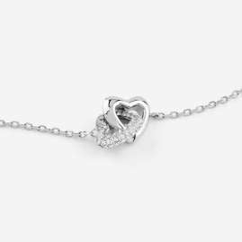 Guess JUBB06014JWRHS Damen-Armband Herzen Silberfarben