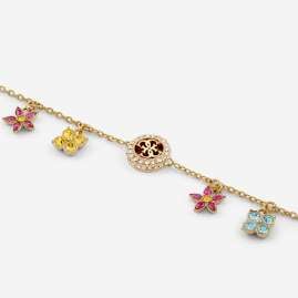 Guess JUBB06033JWYGMCS Damen-Armband Blüten Charms Bunt/Goldfarben