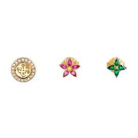 Guess JUBE06038JWYGMCT/U Women's Earrings Set of 3 Gold Tone