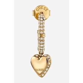 Guess JUBE06075JWYGT/U Damen-Ohrringe Herz Pavé Creolen Goldfarben