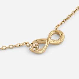 Guess JUBN06047JWYGT/U Damen-Kette Unendlichkeitszeichen mit Herz Goldfarben