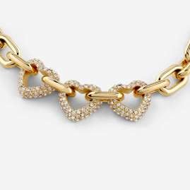 Guess JUBB06012JWYGL Damen-Armband Multi Pavé Hearts Weiß/Goldfarben