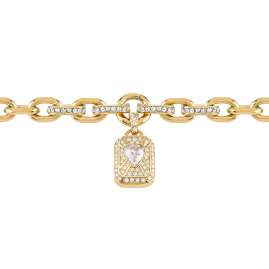 Guess JUBB06348JWYGL Women's Bracelet Love Tag Gold-Tone L