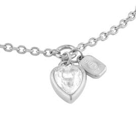 Guess JUBB06360JWRHL Women's Bracelet Heart Charm Silver-Tone L