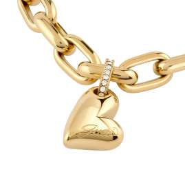 Guess JUBB06442JWYGL Women's Bracelet Fluid Heart Charm Gold-Tone L