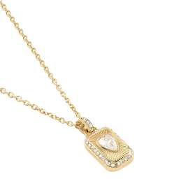 Guess JUBN06353JWYGT/U Women's Necklace Love Tag Gold-Tone