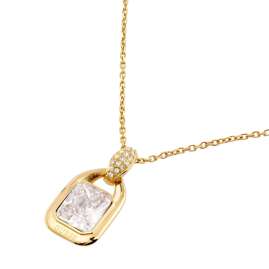 Guess JUBN06389JWYGT/U Women's Necklace Gemstone Gold-Tone