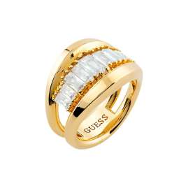 Guess JUBR06319JWYG Women's Ring Baguettes Gold-Coloured