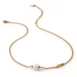 Guess JUBN02268JWYG Women's Necklace Gold Tone with Pearl Underwater Love