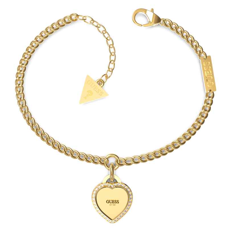 Guess JUBB01422JWYG Women's Bracelet Fine Heart S Gold Tone 7621826571890