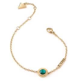 Guess JUBB02246JWYGEM Damen-Armband Grün/Goldfarben