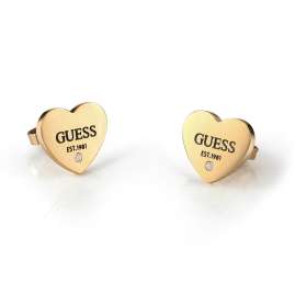 Guess JUBE02177JWYG Women's Stud Earrings Heart Gold Tone