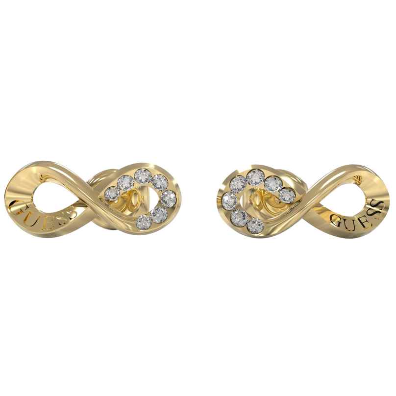 Guess JUBE03262JWYGT Women's Infinity Stud Earrings Gold Tone 7624926661157